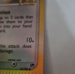 Pokemon TCG Eevee Sandstorm Reverse Holo 63/100 2003 MP Rare Pokemon Card - Image 3