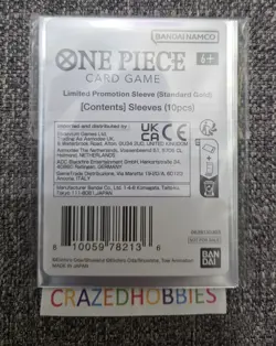 One Piece Card Game Bandai Regional Event GOLD Promo DON Sleeves! NEW! SEALED! - Image 2