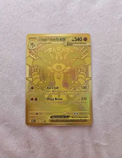 Mega Lucario EX Gold Mega Hyper Rare Card 188/132 Pokemon TCG Mega Evolution LP - Image 1