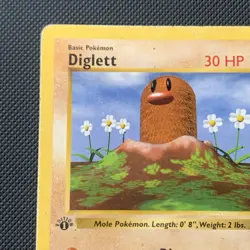 Pokemon DIGLETT Base Set Shadowless 1st Edition Common Card 047/102 Vintage 1999 - Image 2