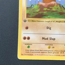 Pokemon DIGLETT Base Set Shadowless 1st Edition Common Card 047/102 Vintage 1999 - Image 5