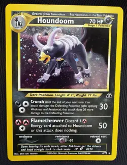 Houndoom 4/75 Neo Discovery Holo Rare Pokemon Card 2001 LP Vintage - Image 1