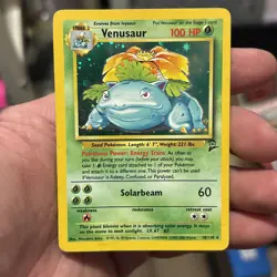Pokemon TCG Venusaur Base Set 2 Holo Rare Card Damaged - Image 2