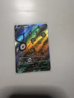Pokemon Unown V Full Art Ultra Rare Holo TCG Card 177/195 Silver Tempest - Image 1