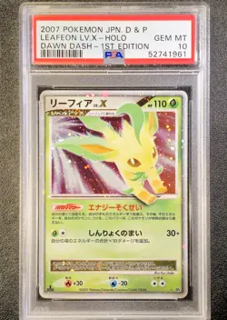 PSA 10 1st edition Leafeon LV.X holo Dawn Dash DP4 Japanese pokemon Card - Image 1