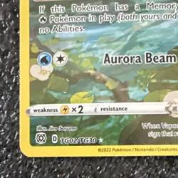 Pokemon Vaporeon TG02/TG30 Brilliant Stars Ultra Rare Holo 110 HP Eng - Image 4