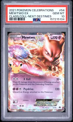 PSA 10 MEWTWO EX 54/99 CELEBRATIONS CLASSIC COLLECTION POKEMON 😍 - Image 1