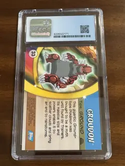 Topps Pokemon Advanced Groudon Silver Foil CGC 9.5 Blue Pop2 Top Pop - Image 2