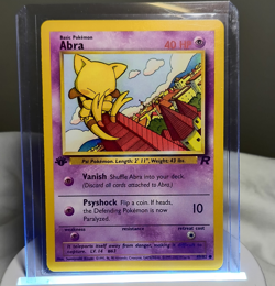 Abra Team Rocket Stamped 1st Edition Pokemon Card 49/82 - Image 1