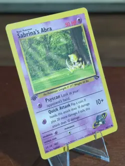 1st Edition Sabrina's Abra 94/132 Gym Challenge Vintage Pokemon - Image 2