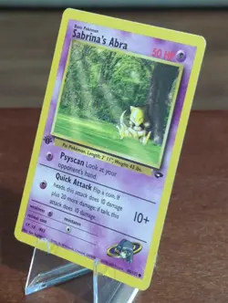 1st Edition Sabrina's Abra 94/132 Gym Challenge Vintage Pokemon - Image 3