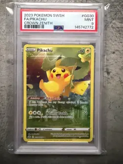 Pokemon 2023 Pikachu GG30/GG70 Full Art Galarian Gallery Crown Zenith PSA 9 - Image 1