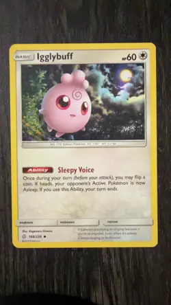 Igglybuff 168/236 Uncommon Cosmic Eclipse Pokemon Near Mint - Image 1