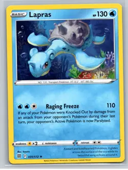 Pokemon TCG - SWSH09: Brilliant Stars #031/172 Lapras - Image 1