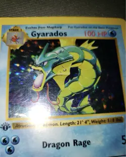 Gyarados Base Set Holo Card 6/102 1999-2000 Shadowless 1st Edition TCG Pokemon - Image 3