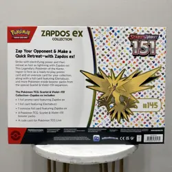 151 Zapdos ex Collection Box 4 Packs Scarlet & Violet Pokemon TCG **SEALED/NEW** - Image 2