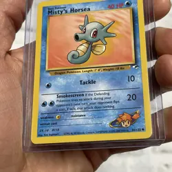 Pokemon MISTY'S HORSEA Pokemon Playing Game Card 86/132 Nintendo NM Vintage TCG - Image 2