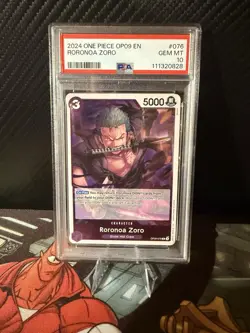 2024 One Piece OP09 En Roronoa Zoro #076 PSA Gem Mint 10 - Image 1