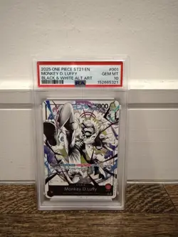 Monkey D. Luffy PSA 10 English One Piece ST21-001 Gear 5 2025 Alternate Art - Image 1