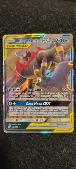Umbreon & Darkrai GX 125/236 - SM: Unified Minds Ultra Rare Pokemon Card - NM - Image 2