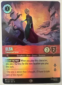 ELSA Epic! DISNEY LORCANA Winterspell CONCERNED SISTER 215/204 - Image 1