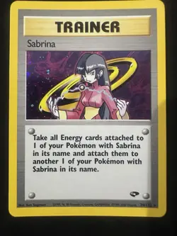Pokemon TCG Sabrina Trainer Gym Challenge Holo Card 20/132 Rare - Image 1