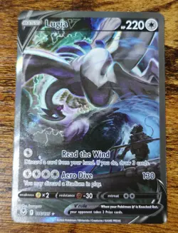 Lugia V 186/195 Alt Art Silver Tempest English Pokemon Card NM-MINT Pack Fresh - Image 1