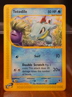 Totodile 134/165 Expedition Base Set Near Mint Pokemon Card 2002 e-Reader NM - Image 1