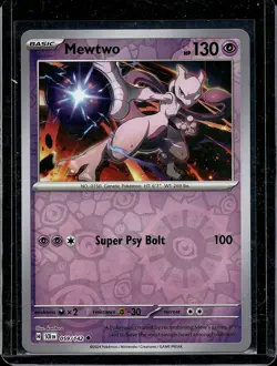 Mewtwo 059/142 Stellar Crown Reverse Holo NM Pokemon TCG SV07 Rare Card - Image 1
