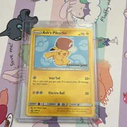 Pokemon TCG Ash's Pikachu Promo SM113 2017 I Choose You Movie Card - Image 1