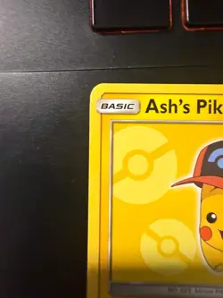 Pokemon TCG Ash's Pickachu card I Choose You Promo Yellow SM111 - Image 2