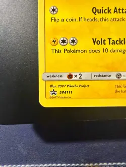 Pokemon TCG Ash's Pickachu card I Choose You Promo Yellow SM111 - Image 4
