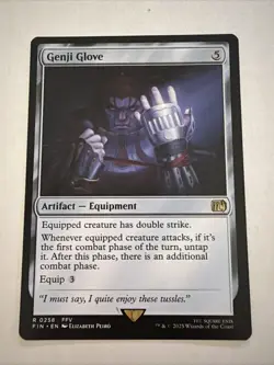 Genji Glove - FINAL FANTASY (FIN) Rare 0258 Non-Foil Magic Card Near Mint - Image 1