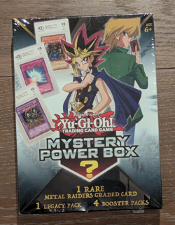 YUGIOH MYSTERY POWER BOX METAL RAIDERS GRADED CARD AND 5 PACKS BRAND NEW SEALED - Image 1