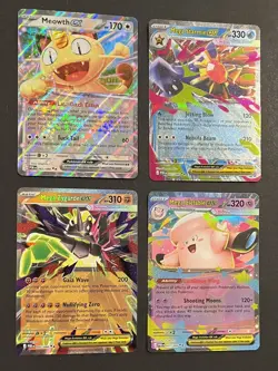 Pokemon ex Card Lot 4 Ultra Rare Perfect Order Meowth Clefable NM - Image 3