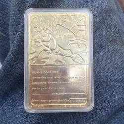 1999 Pokemon Burger King 23K Gold Plated Charizard Card #06 & Poke Ball Vintage - Image 2