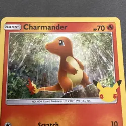 Pokemon Charmander 9/25 HOLO 25th Anniversary Mcdonalds Promo 2021 Card - Image 2