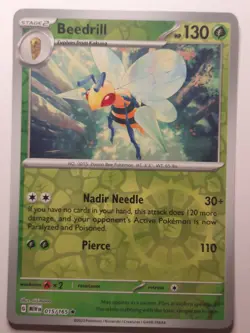 Beedrill 015/165 Reverse Holo SV: Scarlet & Violet 151 - Pokemon Card - NM - Image 1