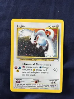 Lugia Neo Genesis Holo Rare 9/111 Pokemon Card Near Mint English 2000 Unlimited - Image 2