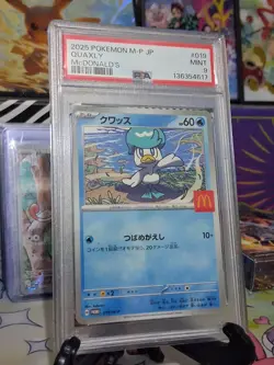 Pokemon TCG Quaxly #19 McDonald's Japanese Promo Card 2025 Graded PSA 9 - Image 1