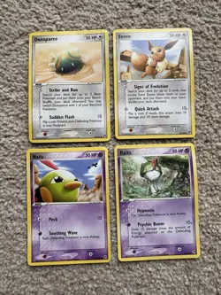 Pokemon Cards Bundle 4x EX Sandstorm 2003 Vintage Job Lot Eevee Ralts Natu VGC - Image 1