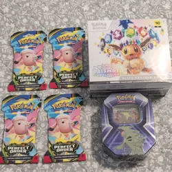 Pokemon TCG Sealed Lot: Prismatic Evolutions ETB, Tyranitar Tin, Blisters - Image 1