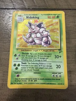 Vintage Pokemon WOTC Card Lot (1999–2000) Fossil/Base/Jungle Arbok Nidoking Muk - Image 2
