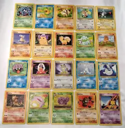 Vintage Pokemon Lot Of 20 WOTC Base Set Jungle Fossil Lot Unlimited MP - Image 1