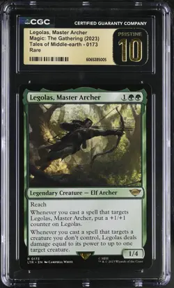 LEGOLAS, MASTER ARCHER Lord of the Rings Rare CGC Pristine 10 MTG - Image 1