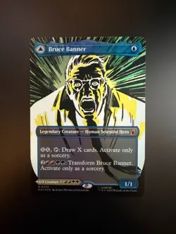 MTG Marvel Super Heroes Bruce Banner Borderless Comic 0390 Foil - Image 1