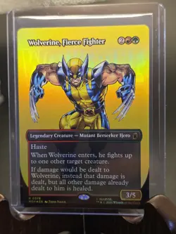 Wolverine, Fierce Fighter (Borderless) Marvel Super Heroes MTG Foil Near Mint - Image 3