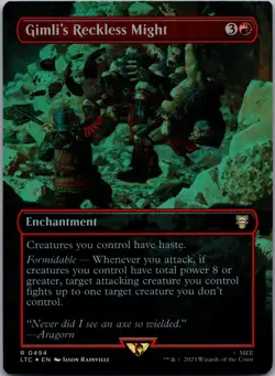 Gimli's Reckless Might (Borderless) 494 Tales of Middle-earth Foil NM - Image 1