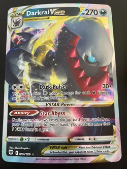 Pokemon TCG Darkrai Vstar JUMBO CARD Astral Radiance 099/189 Holo Ultra Rare. - Image 1