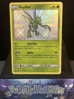 Pokemon Card Scyther SV1/SV94 SM Hidden Fates Baby Shiny Rare Near Mint - Image 1